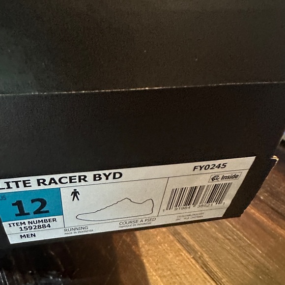 New With Tags Adidas Lite Racer shoes size 12 men l - Picture 7 of 9
